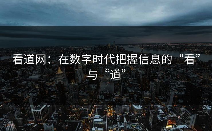 看道网：在数字时代把握信息的“看”与“道”